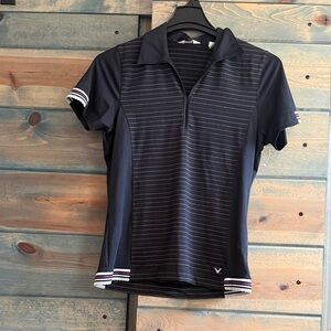 Callaway Women's Black Short Sleeve Polo Top
